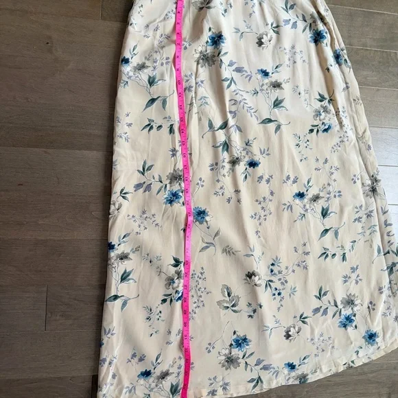 Vintage Talbots Floral Print Maxi Skirt - 100% Silk, lined - Picture 3 of 5